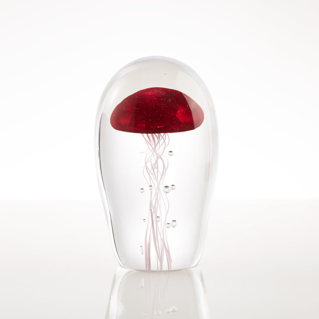 Méduse en verre artisanale – Photo produit studio Rhône-Alpes