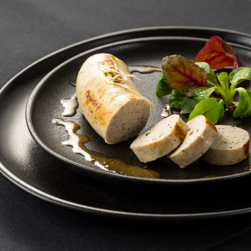 Boudin blanc truffé – photographie culinaire professionnelle Valence